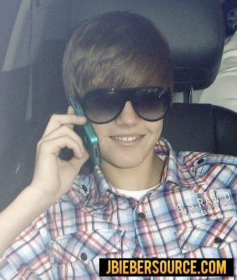  Justin on his phone