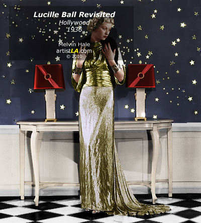  Lucille Ball Revisited, Hollywood c1936 door Melvin Hale (ArtistLA)