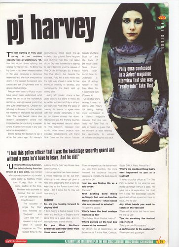  PJ Harvey in the V 98 Programme