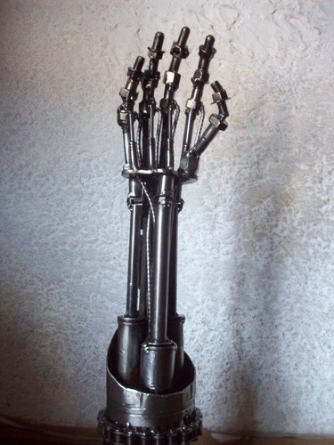  terminator Arm made with junk,bolts,nuts