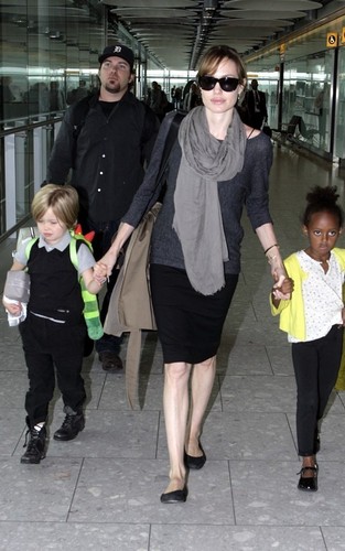  Angelina @ Heathrow Airport