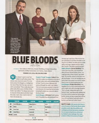  Blue Bloods - TV Guide Magazine Scan