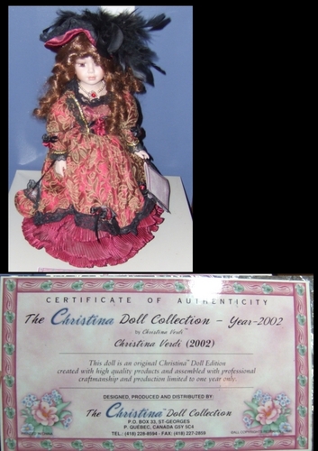  Christina Verdi Melissa Doll-Ltd. Edition of Fine porcelaine Dolls, 2002