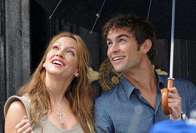  On the set with Chace Crawford