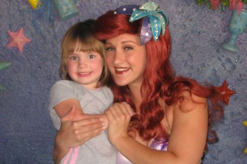  little girl with Ariel