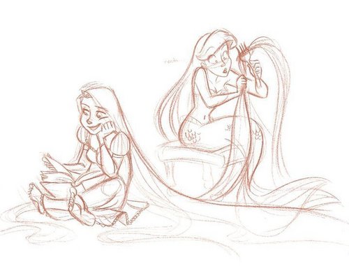 Ariel and Rapunzel
