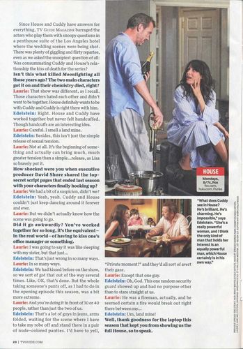  House - TV Guide Scans - House, Huddy, Cuddy