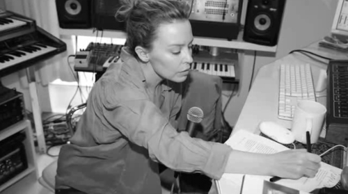  Kylie in the studio