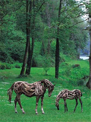  driftwood horses