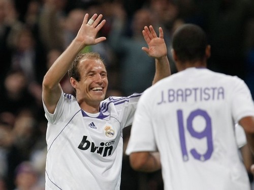 Robben playing for Real Madrid