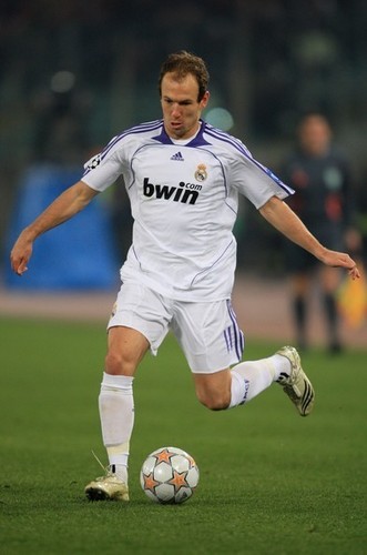 Robben playing for Real Madrid