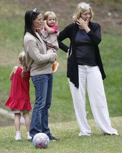  Jen took بنفشی, وایلیٹ and Seraphina to play soccer!