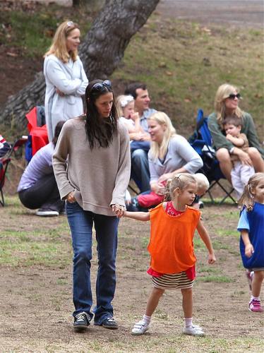 Jen took viola and Seraphina to play soccer!