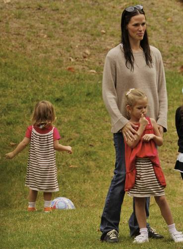  Jen took kulay-lila and Seraphina to play soccer!