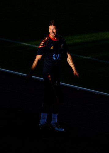  S. Ramos training with national team