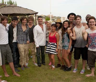  Simon Cowell with the groups