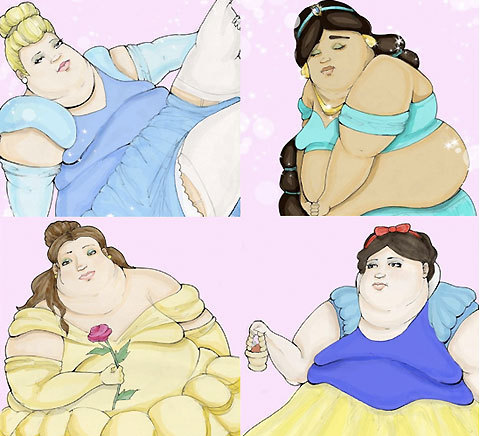  obese 디즈니 Princesses