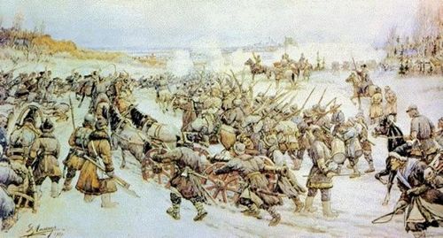  Bolotnikov's Battle with the Tsar's Army at Nizhniye Kotly Near Moscow par Ernest Laisser