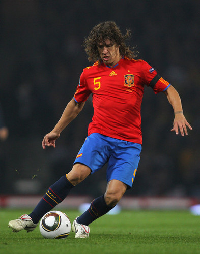  C- Puyol playing for national team