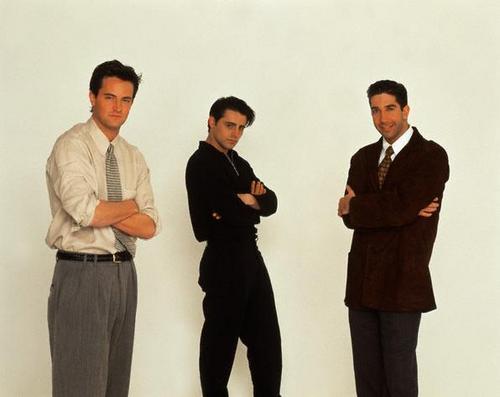  Chandler Bing, Joey Tribbiani, and Ross Geller