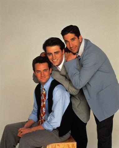  Chandler Bing, Joey Tribbiani, and Ross Geller