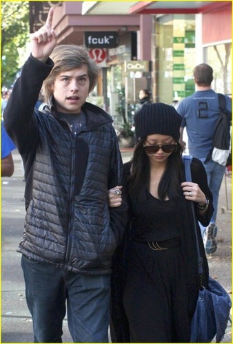 Sprouse Bros and Brenda Song Stroll In Vancouver!!