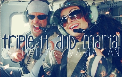  triple h and maria in the helecopter