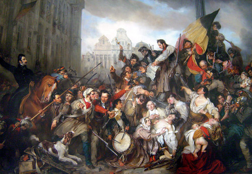  "Episode of the Belgian Revolution of 1830" de Egide Charles Gustave Wappers (1835)