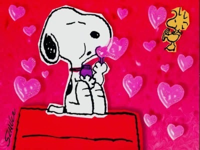Snoopy Blowing Heart Shaped Bubbles