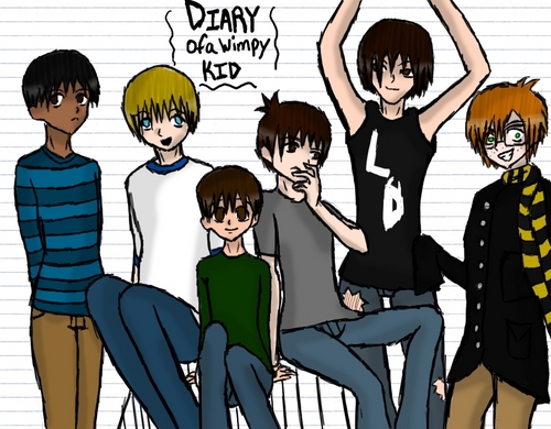  anime Diary of a wimpy kid characters!