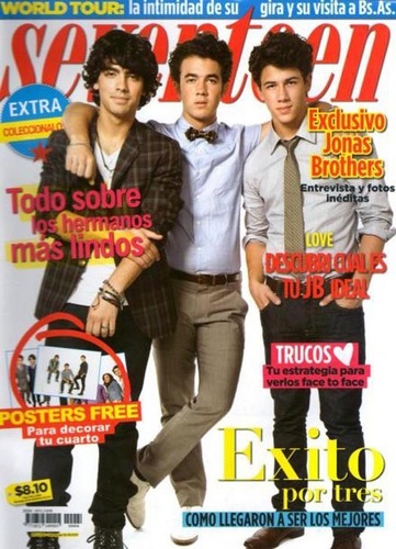  Jonas Brothers Seventeen Magazine Cover In Argentina