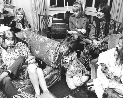  Jane with the Maharishi and some other Beatle people