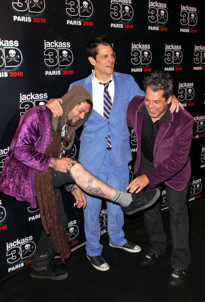 Bam Margera, Jeff Tremaine & Johnny Knoxville @ the Paris Premiere of 'Jackass 3D'