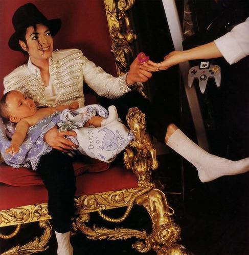 MJ with children
