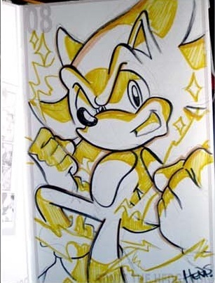  meer Sketchbook Sketches: Super Sonic
