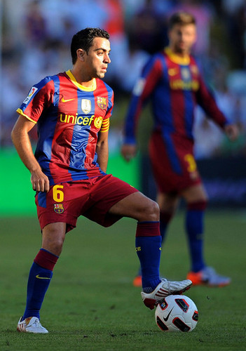  Xavi playing for Barcelona