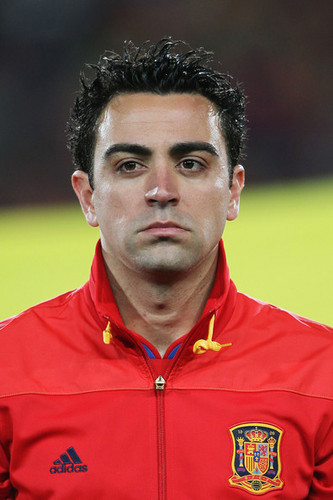  Xavi playing for Spain