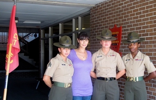 Catherine at Parris Island