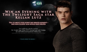  Eclipse Gum offers những người hâm mộ a chance to win a private DVD viewing with Kellan