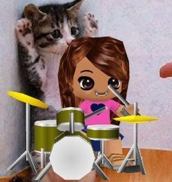  my buddy poke playing the drums
