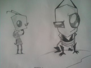  my invader andy, + zim and gaz