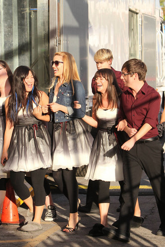  Lea on the Glee Set {November 5, 2010}