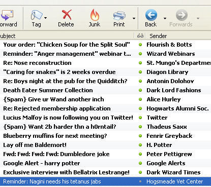  Lord Voldemort's email caixa de entrada
