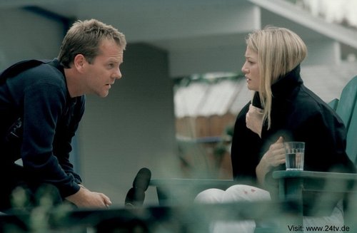  Sarah Wynter & Kiefer as Kate Warner & Jack Bauer