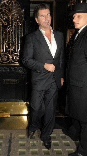 Sir Philip Green And Simon Cowell Having Dinner At Scotts