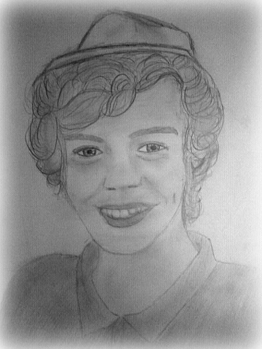  my drawing of harry styles <33