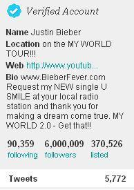 #6millionbeliebers on Twitter! ♥