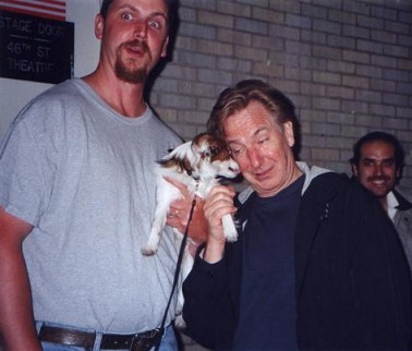  Alan Rickman and a dog