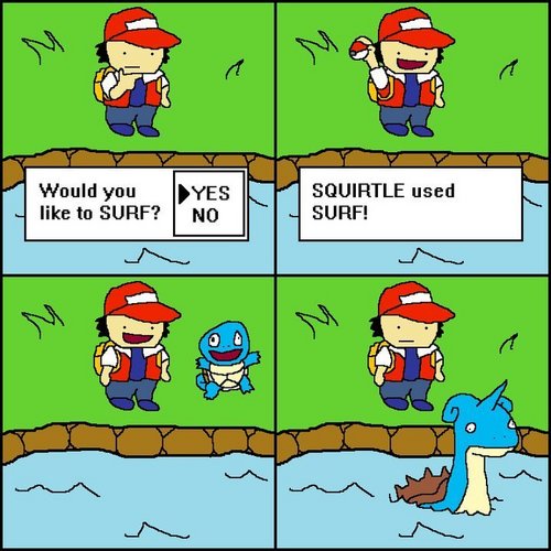  Congratulations! Your SQUIRTLE became a LAPRAS!