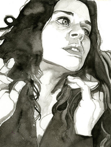  Fiona epal, apple in Ink Washes